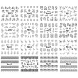Special Set #1 - 40 Sheets Per Set | Black And White Theme Nail Art Decals